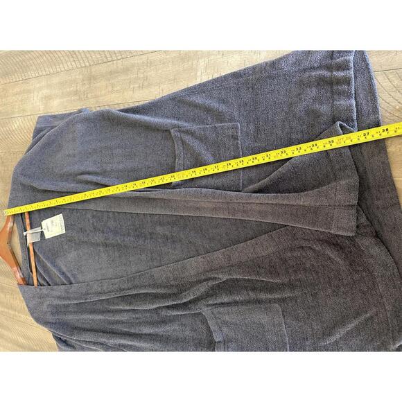 NWT Barefoot Dreams Cozychic Ultra Lite Sleeveless Long Cardigan Pacific Blue XL - Picture 10 of 12